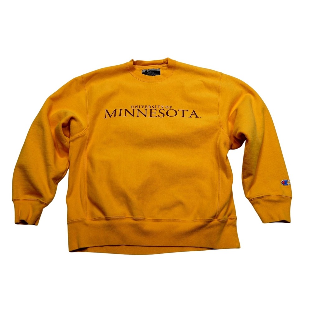 Minnesota Golden Gophers Sweater Womens Medium Gold College Football Crewneck